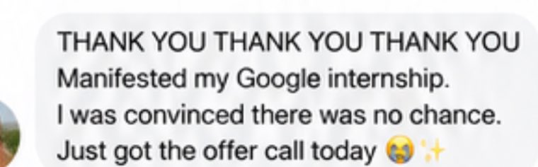 manifestation testimonial